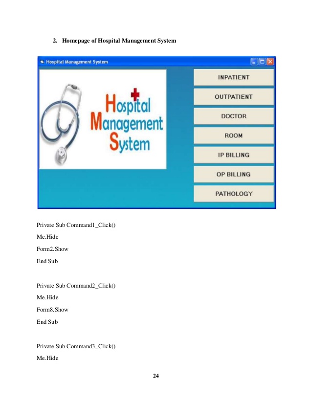 hospital management system project documentation